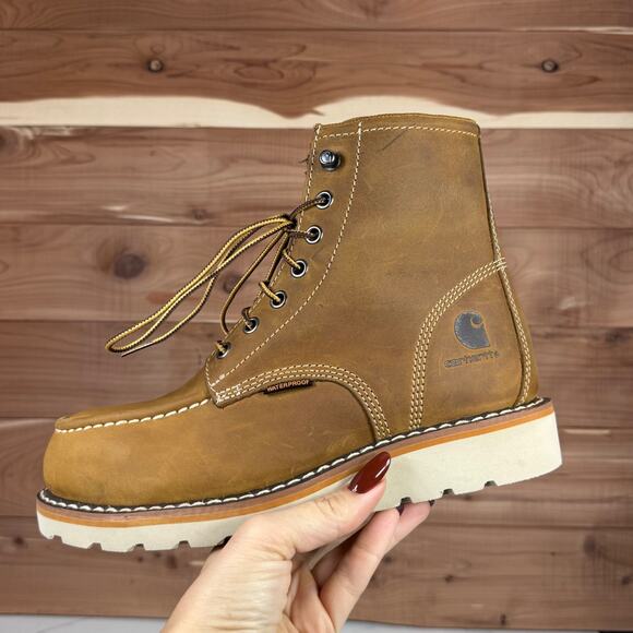 Carhartt Waterproof Moc Toe 6" Wedge Work Boots Brown US Women's 6.5 M NEW - Picture 15 of 15